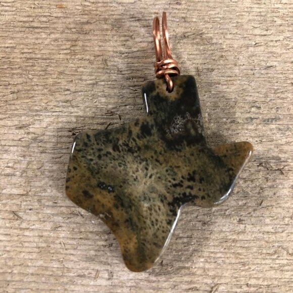 Petrified Wood Texas Necklace Pendant - Picture 3 of 4